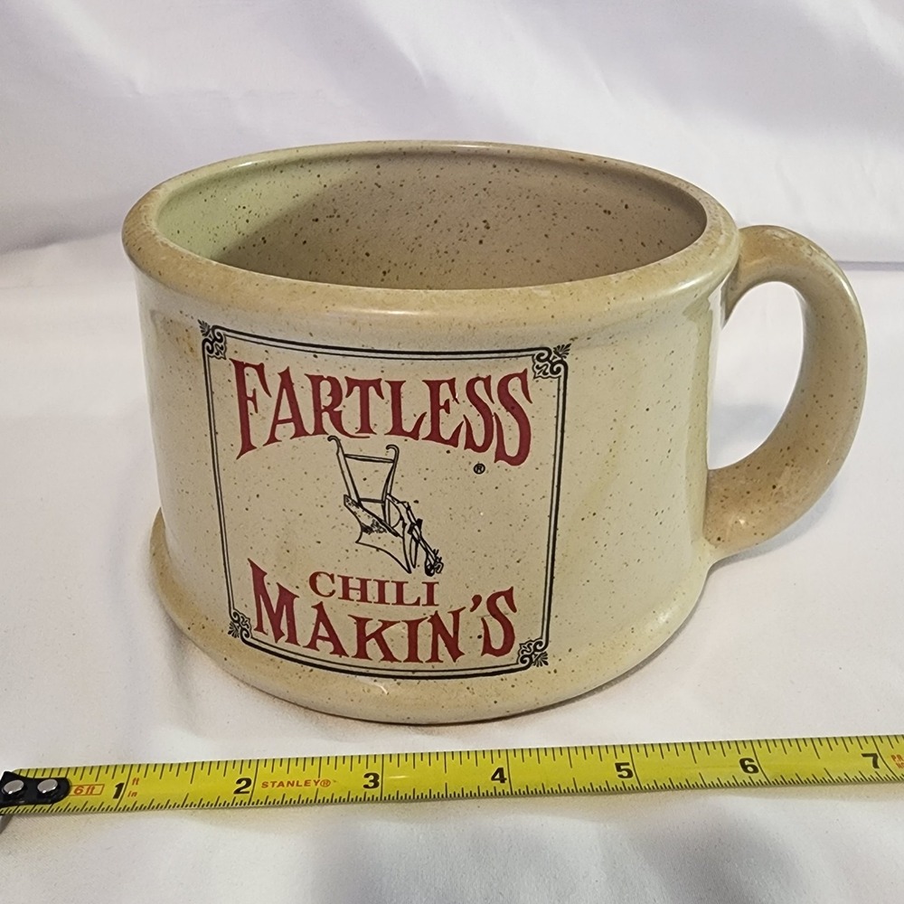 CERAMIC‎ "FARTLESS" CHILI Makin's Bowl Serve Chili In This Bowl And Be Fart Free